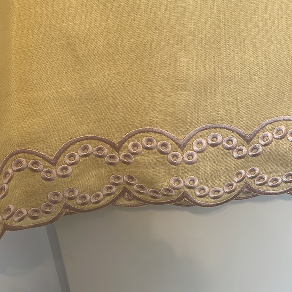 Fanmmon Yellow Linen Dress. Size Small - Picture 4 of 4